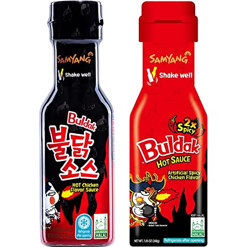 Samyang Buldak Hot Chicken and Extremely Spicy Hot Chicken Sauce