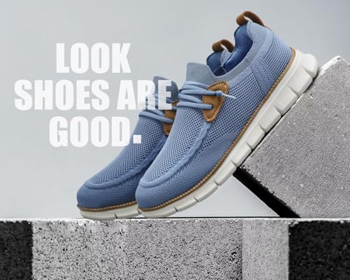 Image of Men's Walking Boat Shoes Slip On Casual Loafers Non Slip Comfortable Lightweight Work Driving Shoes