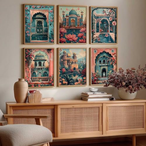 Image of kotart Pichwai Theme Digital Painting for Wall Decoration - Wall Art Prints for Living Room Bedroom Office, living room Decor, wall hanging frames (10X13 INCH, E)
