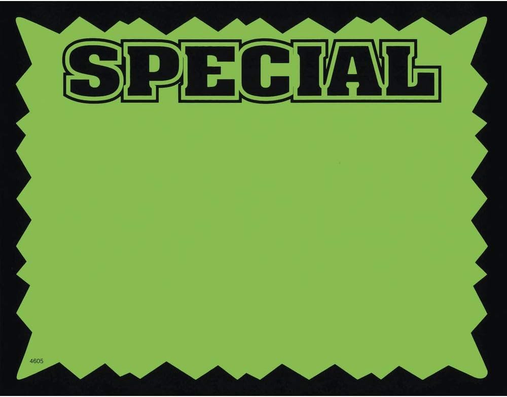 "Special" Starburst Signs 5 1/2" x 7", Pack of 100 , 55160