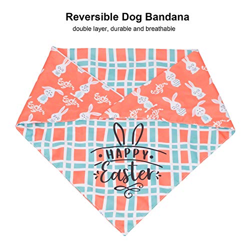ADOGGYGO Easter Dog Bandana, Multiple Sizes Offered, Reversible Festival Pet Bandana Triangle Dog Scarf for Medium Large Dogs Pets (Large, Easter) - Image 5