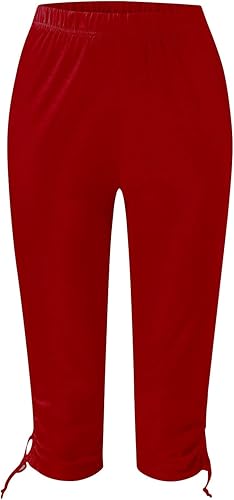 Miniatura 3 de HGps8w Cropped Yoga Pants for Women Tummy Control High Waisted Compression Capris Drawstring Leggings Workout Running Tights