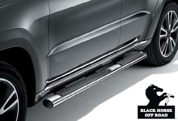 Black Horse OEM Replica Side Steps Stainless Steel Compatible with 11-21 Jeep Grand Cherokee ( Excl. Limited X, High Altitude, Summit, SRT, SRT8, Trackhawk and Trailhawk)-9B080203SSOV
