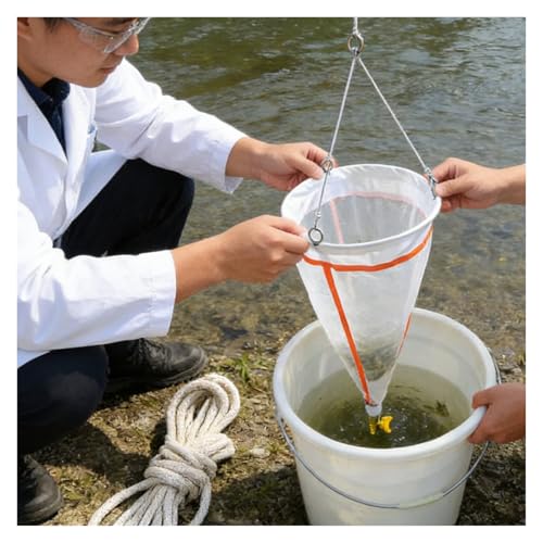 Planktonnetz in Forschungsqualität, 20/25/40/50 Mikron Plankton-Sammelnetz, Outdoor-Planktonprobennetz zum Sammeln von Phytoplankton, Protozoen und Rotifern (25 Mikron)