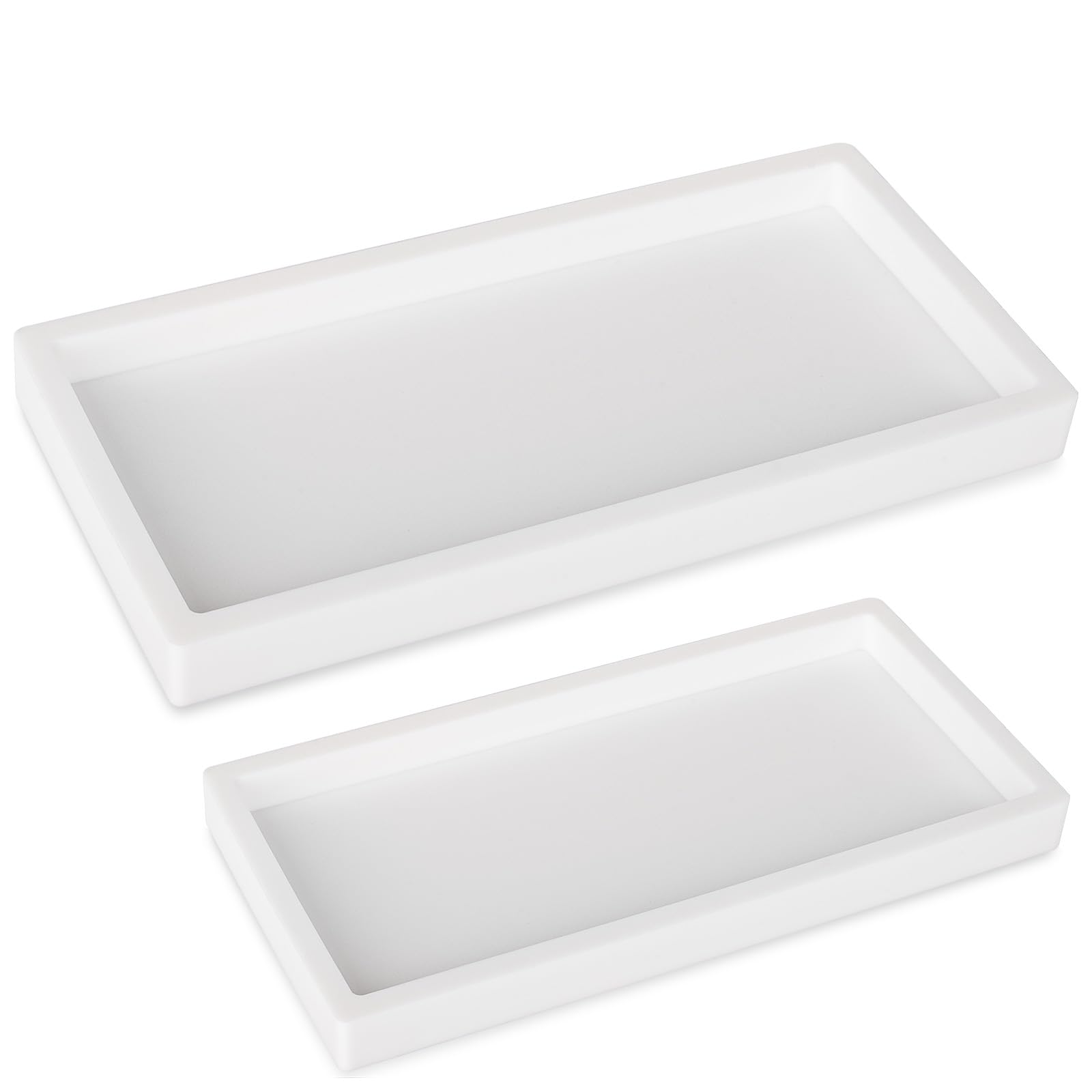 Silicone Bathroom Vanity Tray Dish Soap Holder Sink Organizer, White