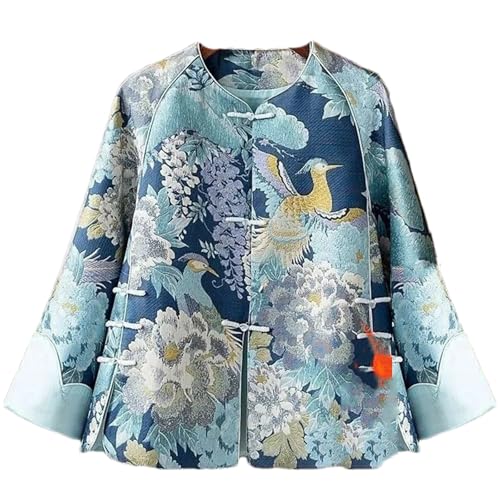 Chinese Traditional Coat Top Phoenix Embroidered Retro Women's Chinese Retro Pan Button Jacket