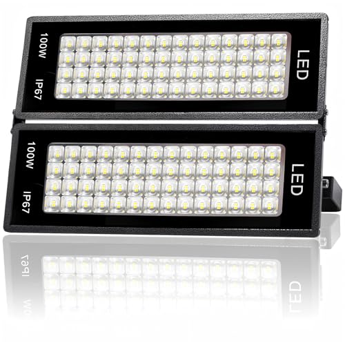 Indmird Foco LED Exterior 200W, 28000LM Focos Led 7000K Blanco Frío foco Proyector LEd Impermeable IP66 Luz led exterior para Garaje Jardín Granja Fábrica Almacén Estadio