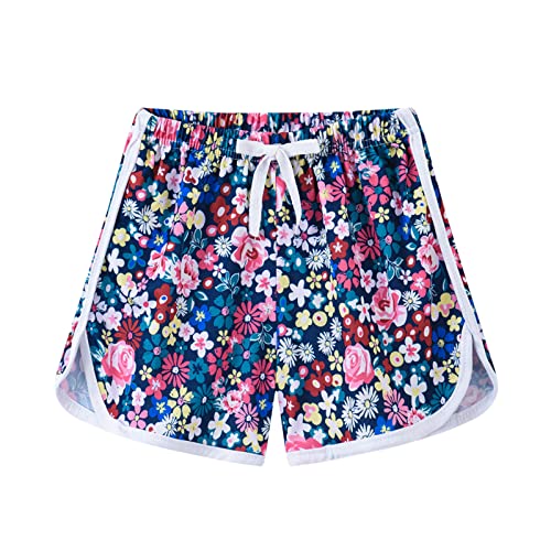 Shorts esportivos com estampa floral para meninos e meninas para meninos e meninas shorts de praia p