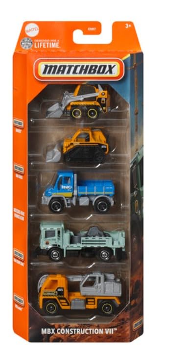 Matchbox MBX Construction VII 5 Pack miniatura 1