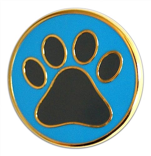 Image of Novel Merk Paw Print or Dog Bone Animal Lover Lapel Pin, Hat Pin & Tie Tack Set with Clutch Back