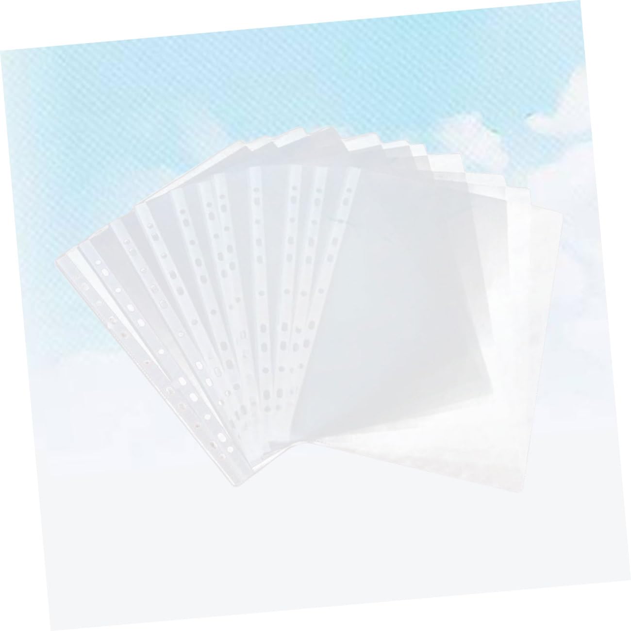 Protège-feuilles Perforés A4 11 Trous en Pvc, Lot de 100