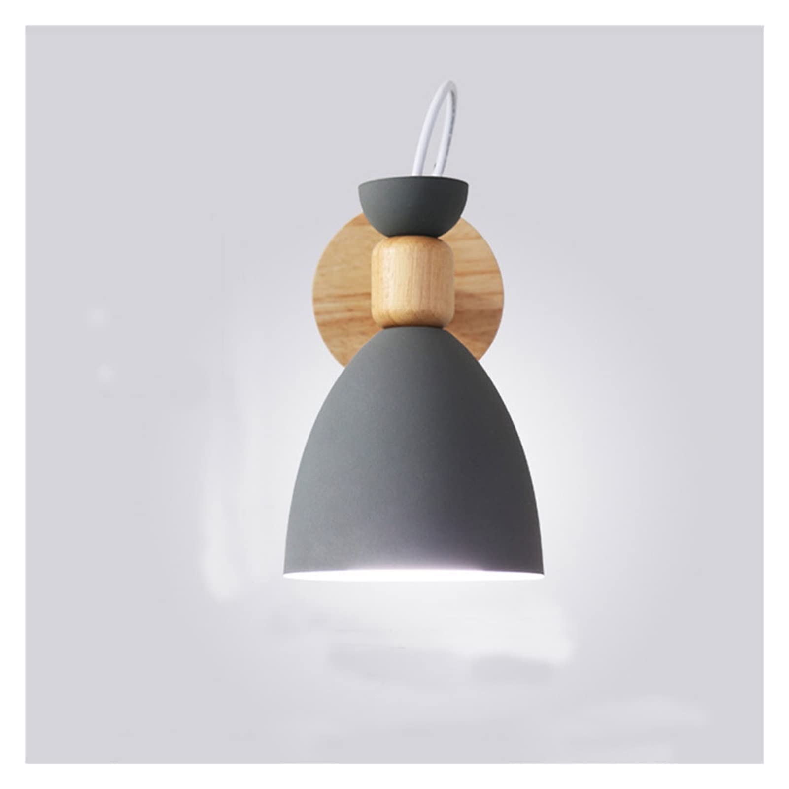 SMCCYYSD Wall lamp, Simple LED Lights Solid Wood Lamp Indoor Lighting Living Room Staise Aisle Bedroom Bedside Sconce,Wall lamp