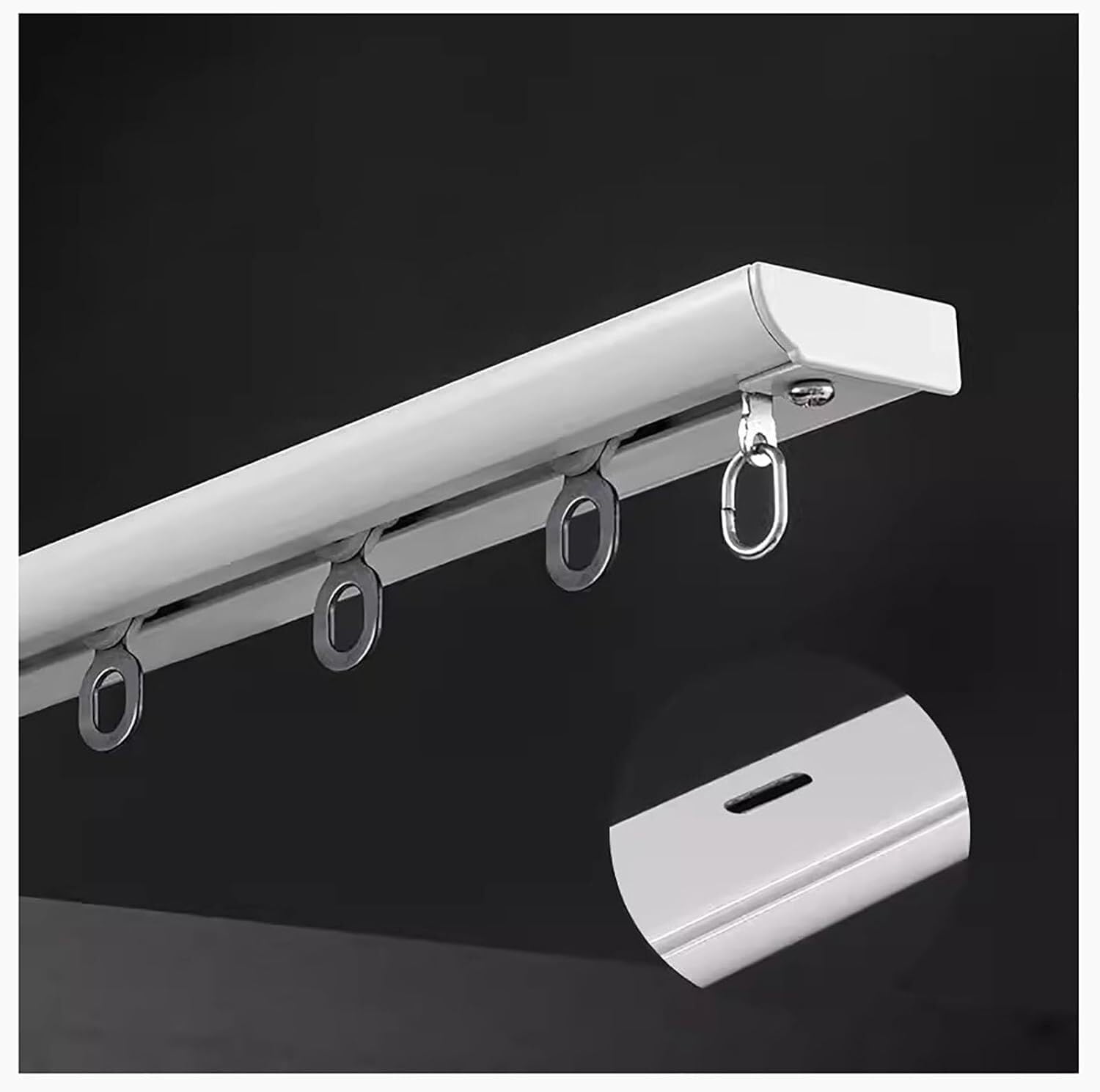 Rail de rideau plafond aluminium silencieux pour dressing et chambre
