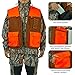 BASSDASH Upland Game Field Water-Resistant Bird Hunting Vest with Multi Pockets Brown/Orange Men Women FV11