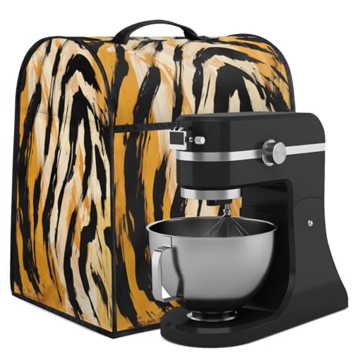 Coffee Maker Cover Retro Abstract Zebra Print Kitchen Appliance Covers Small Appliance Covers Blender Cover Juicer Cover Dust Covers for Kitchen Appliances with Top Handle and Pockets,Washable,C945