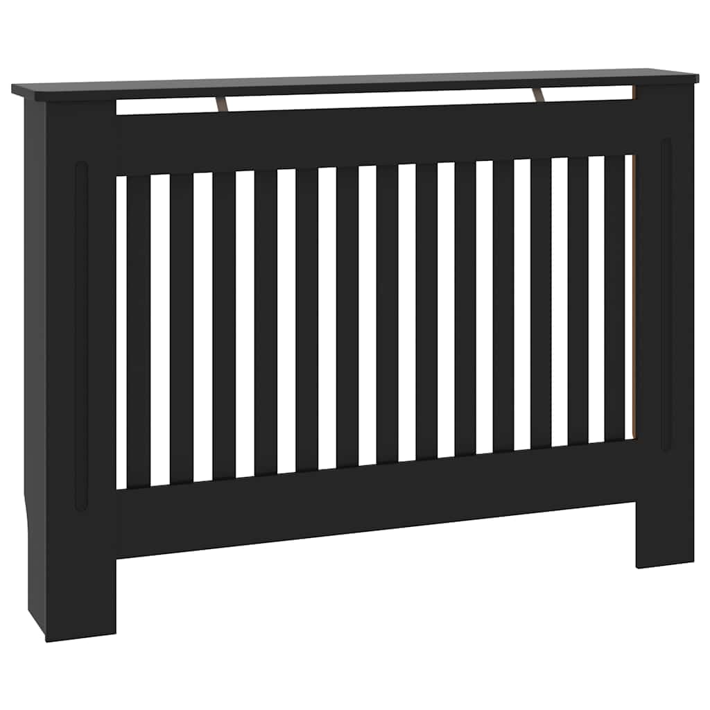 vidaXL Copertura per Radiatore Nera 112x19x81,5 cm in MDF