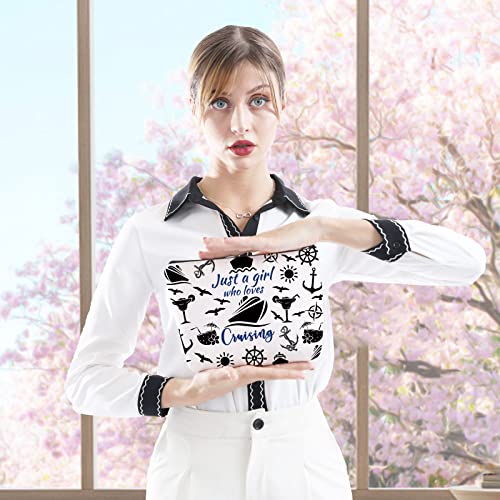 Cruise Trip Vacation Gift Family Cruise Gift Just a Girl Who Loves Cruising Travel Makeup Bag Cruising Lover Gift (Loves Cruising Bag EU) - Image 4