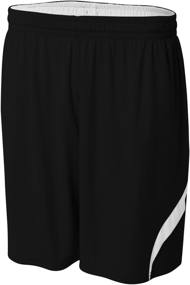 Black/White Adult Med Reversible Shorts