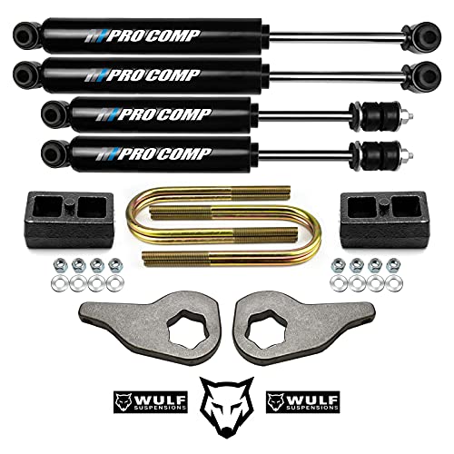 Wulf 1-3 Front 2 Rear Leveling Lift Kit With Pro Comp Shocks Compatible With ...