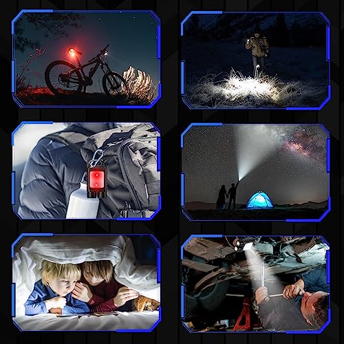 Icyant Mini Torcia Portachiavi, Ricaricabile USB-C...