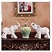 wanhaishop Desktop-Dekorationen Town House Lucky Wohnzimmer TV-Schrank Elefant-Ornamente EIN Paar europäisches Hauszubehör Veranda Keramik Handwerk Ornamente (Color : D)