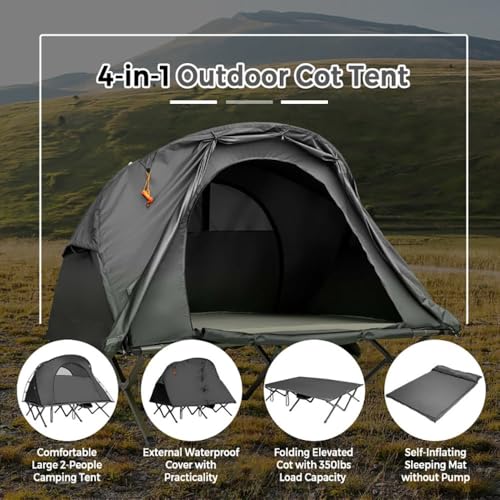 Carpa de camping para 2 personas Gecheer con funda externa miniatura 7