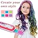 SOTOGO 10 Pieces Temporary Hair Chalk Kit Hair Styling Tool with Washable Hair Chalk Hair Color Dye Creator Toys for Girls Birthday Party Gift