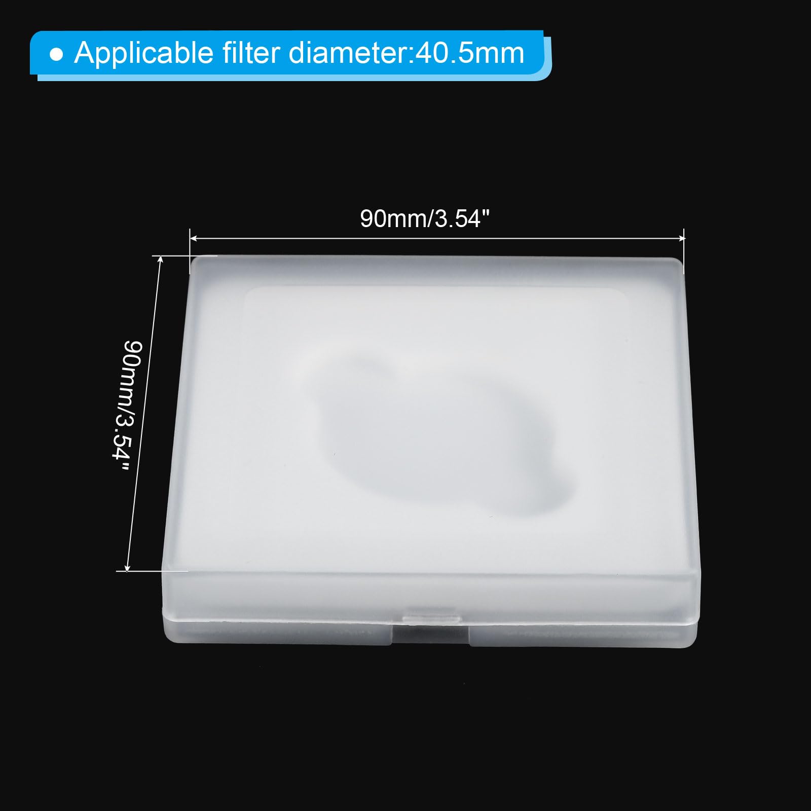 PATIKIL 40.5mm Lens Filter Case, 1pcs Camera Filter Case Portable Lens Filter Box Water Resistant Dustproof Plastic for Photography Filter Storage
