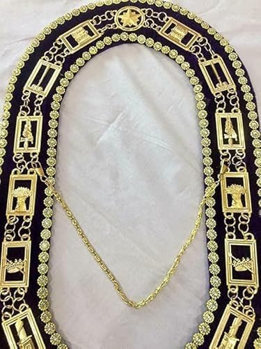 Order of Eastern Star Chain Collars, OES Chain Collars, Purple