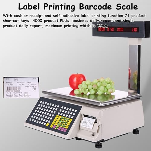 Báscula Digital con Impresora y Doble Display 15kg miniatura 3
