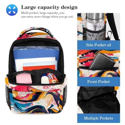 Sac à dos graffiti coloré robuste et sa trousse assortie pour écoliers