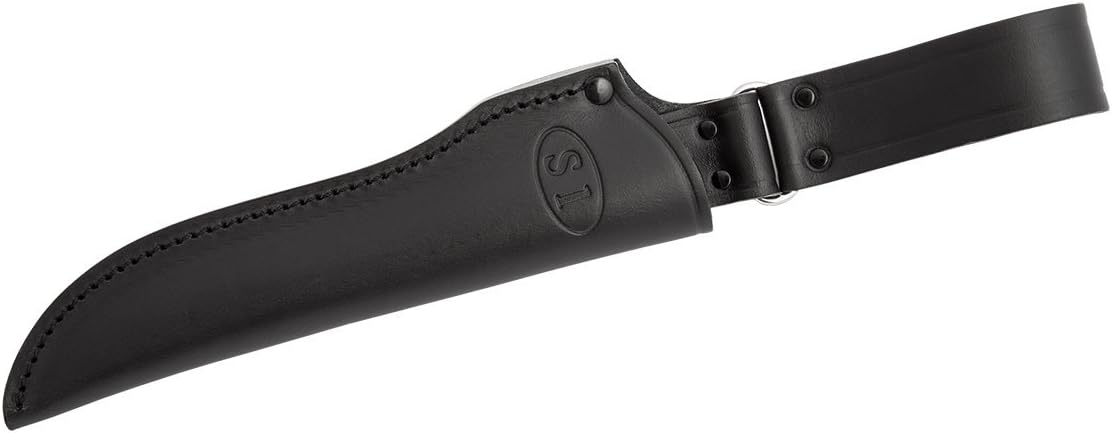 Fallkniven S1 Fine Edge Fixed Blade Knife with Leather Sheath, Black