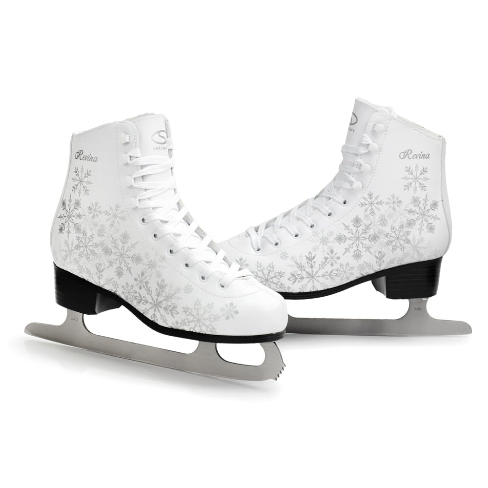 MADIVO SMJ Revina Damen Schlittschuhe Eiskunstlauf Eislaufschuhe Klassische Eislauf Weiß | Größen: 36, 37, 38, 39, 40, 41, 42