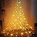 Produktbild Christbaumbeleuchtung mit Ring, 200 LEDs Lichterkette Weihnachtsbaum mit 8 tränge 2m Tannenbaum lichterkette, Fairy Lights Christmas LED Tree für 150cm-240cm Baum Weihnachten/Party/Hochzeit (8)