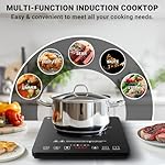 AMZCHEF Portable Induction Cooktop 20 Temperature & Power Levels, 1800W Induction Stove Burner with 5.9" Heating Coil, Low Noise Hot Plate Single Electric Cooktops Countertop Stove with Timer - Image 3