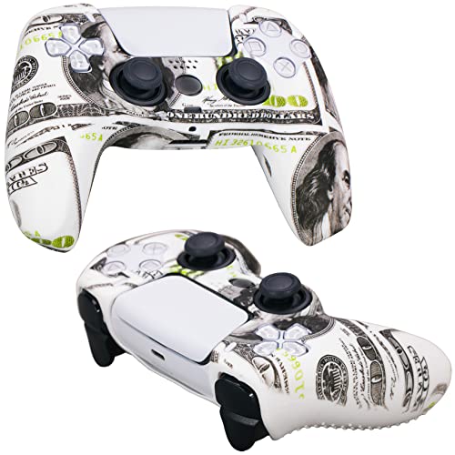 Yorha Water Transfer Printing Silicone Thickened Cover Skin Case For Ps5 Dualsense Controller X 1(Us Dollars) With Thumb Grips X 10 #TOP4