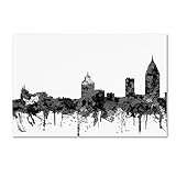 Mobile Alabama Skyline BW by Marlene Watson, 16x24-Inch
