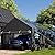 JAMFLY Carport, 12x20 ft Heavy Duty Carport with Roll-up Windows, Portable Garage with Removable Sidewalls & Doors, Car Canopy with Sandbags and All-Season Tarp for Car Boat Truck Motorcycle