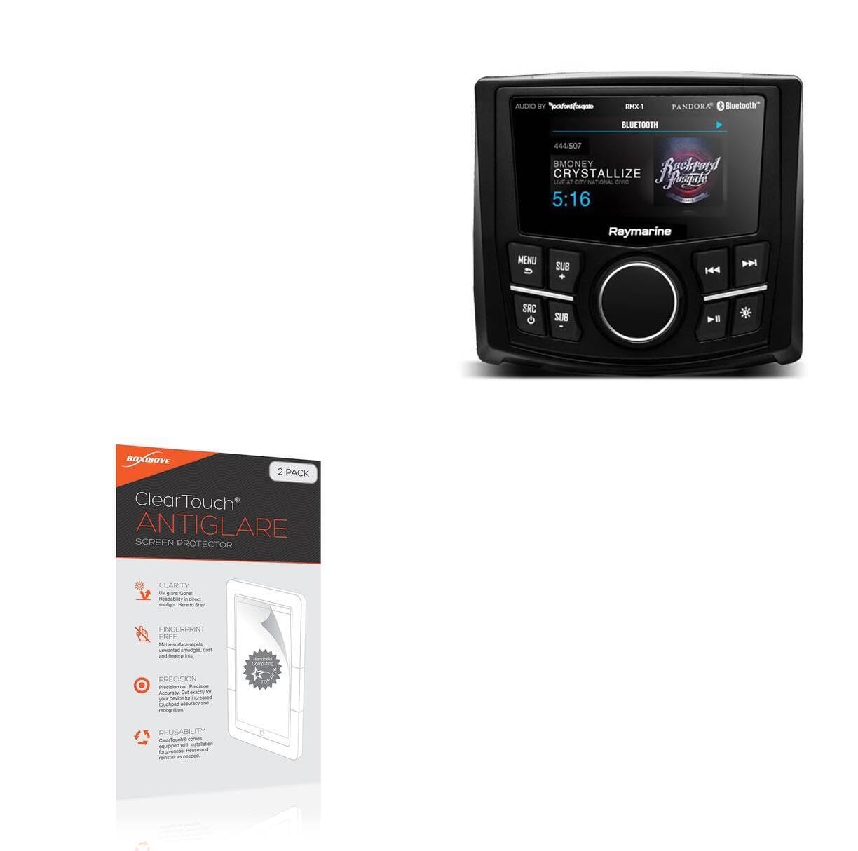 BoxWave Screen Protector Compatible with Raymarine RMX-1R - ClearTouch Anti-Glare (2-Pack), Anti-Fingerprint Matte Film Skin