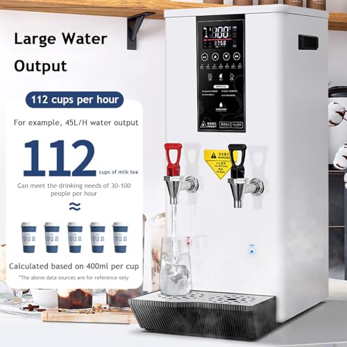 45L Countertop Water Dispenser 3000W Gorący zimny kocioł elektryczny Step Heating Wyświetlacz LCD Filtr ze stali nierdzewnej do restauracji biurowej Domowa herbata Kawa Użyj roztwór ciepłej wody błysk