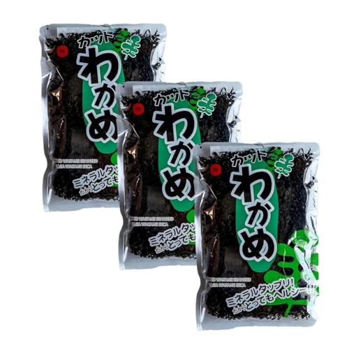 YIJIA | Sushi King Pack 3 x 100 gr Algas Wakame Deshidratadas para sopa de miso, el ramen o el sukiyaki - Sin gluten & Halal