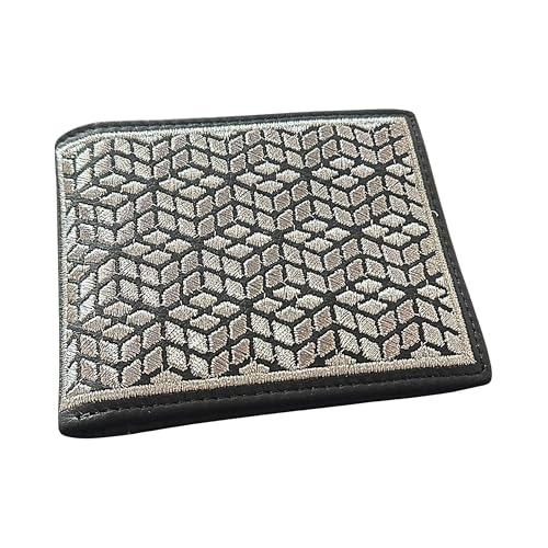 Portefeuille Western en cuir cowboy à deux volets avec diamant argenté élégant