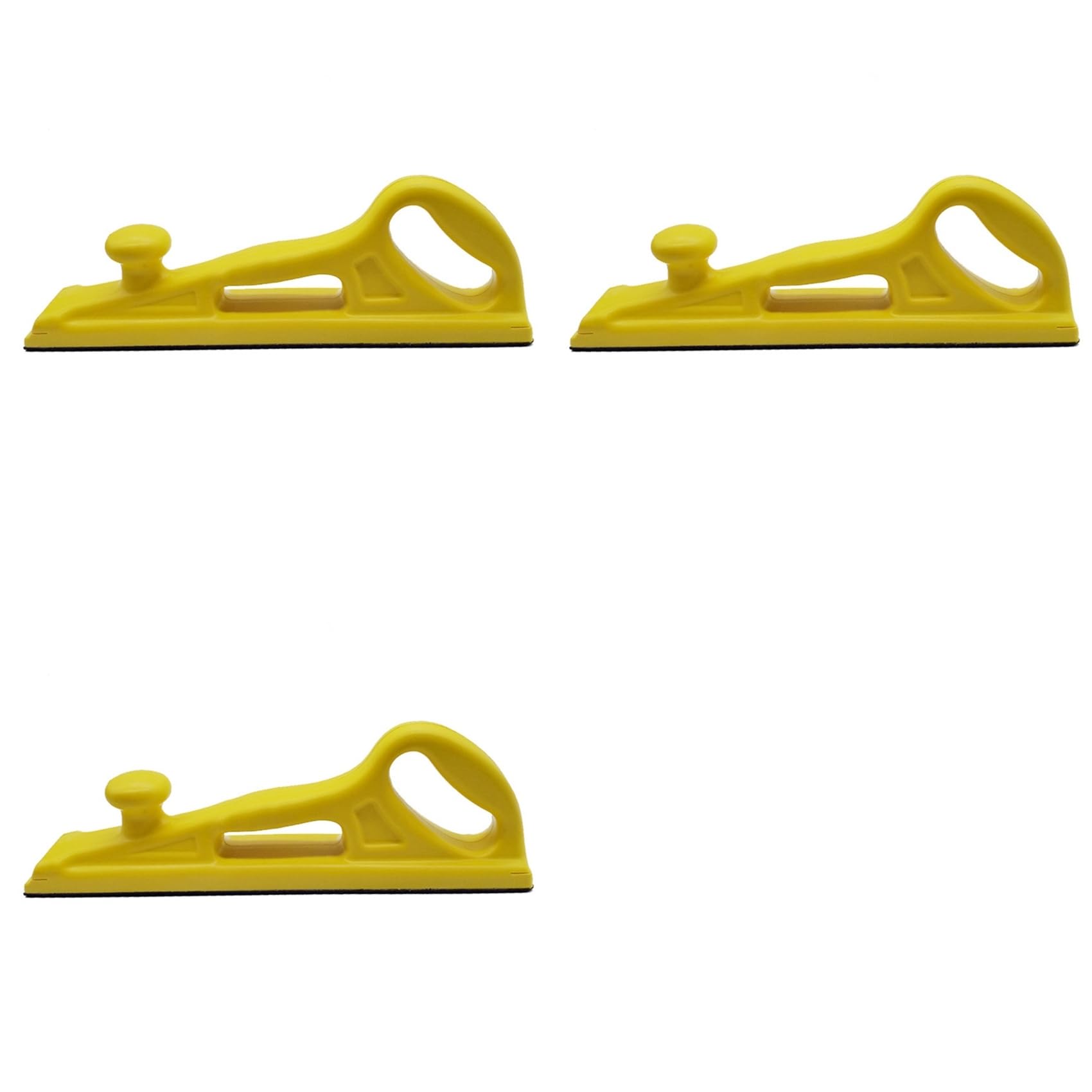 3X Hand Sanding File Block Hand Sanding Board with Hook and Loop Backing for Continuous Rolls or Sandpaper Sheets