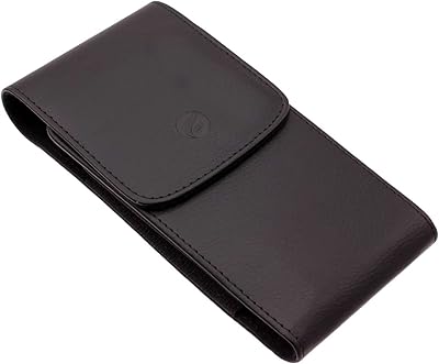 Case Belt Clip for ZMax 11 - Leather Holster Cover Pouch Vertical Carry Compatible with Consumer Cellular ZMax 11
