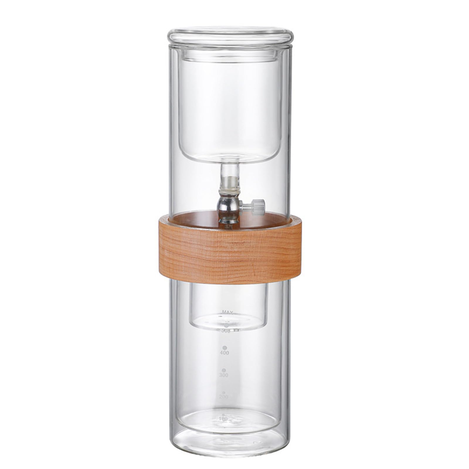 Cold Brew - Cafetera de goteo de vidrio borosilicato de 500 ml, tasa de goteo ajustable, extraíble, para oficina en casa o cafetería