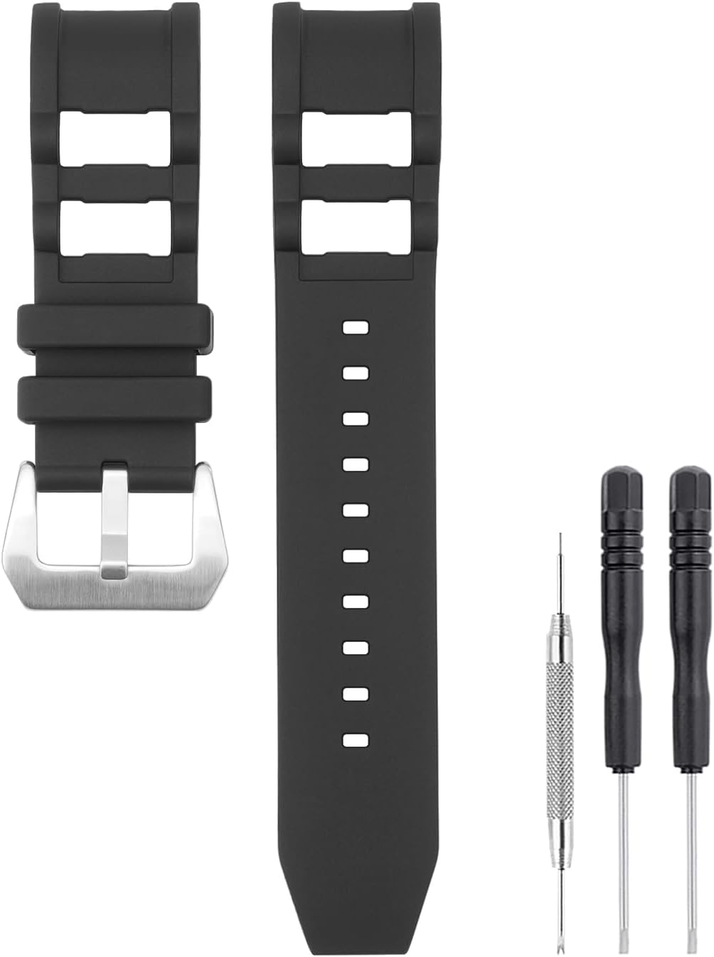 26mm Watch Band Compatible with Invicta, Soft Silicone Rubber Replacement Wrist Strap for Invicta Russian Diver Watch Straps