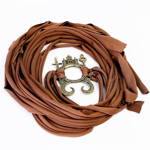 SV SENVAN Medieval Viking Belt for Women with Castle Buckle, Adjustable Brown Wrap Corset Belt for Renaissance Fair, Cosplay & Boho Fashion