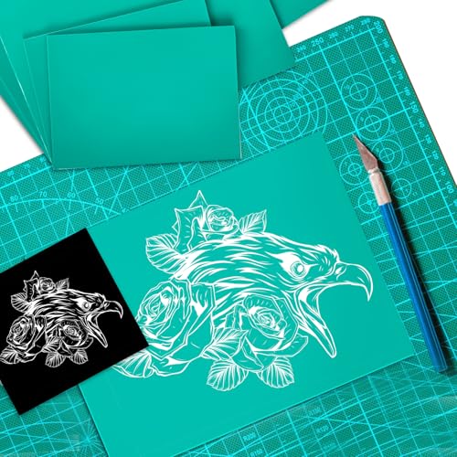 Kit plaques impression lino A4 A5 A6 surface linoléum caoutchouc pour gravure et timbres