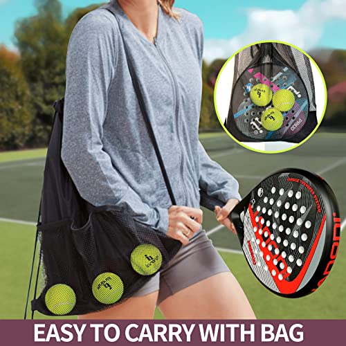 Image of Padel Racket Carbon Fiber Surface with EVA Memory Flex Foam Core Lightweight Padel Racquet