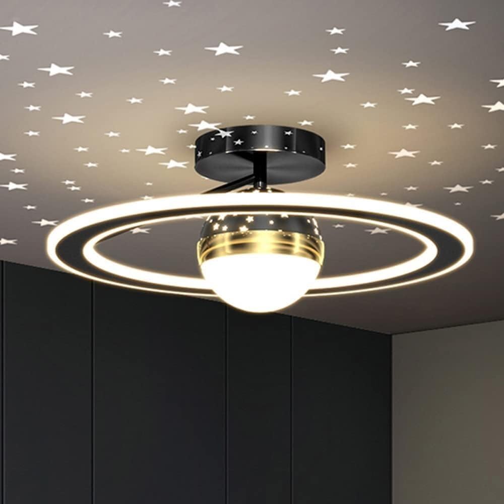 Plafonnier LED moderne de luxe à intensité variable avec anneau acrylique cuisine chambre